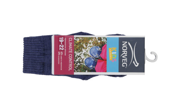 9CCURU-038,NORVEG Climate Control Носки детские цвет джинс меланж