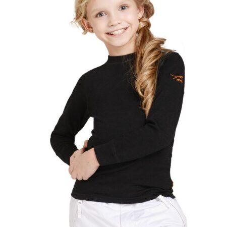 NORVEG ACTIVE KIDS Свитшот (фуфайка) для детей с круглым воротом цвет черный,4U3HLRU-002